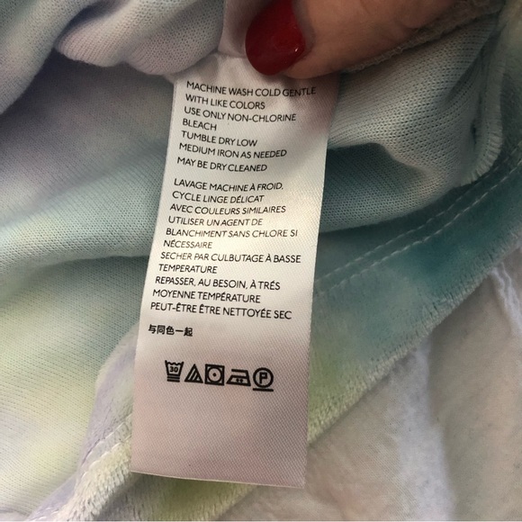 Free People Bright Eyes Velvet Tee NWT  in Cloud Combo - Picture 4 of 6